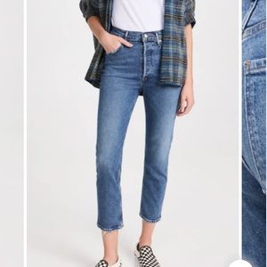 AGOLDE Riley High Rise Straight Crop